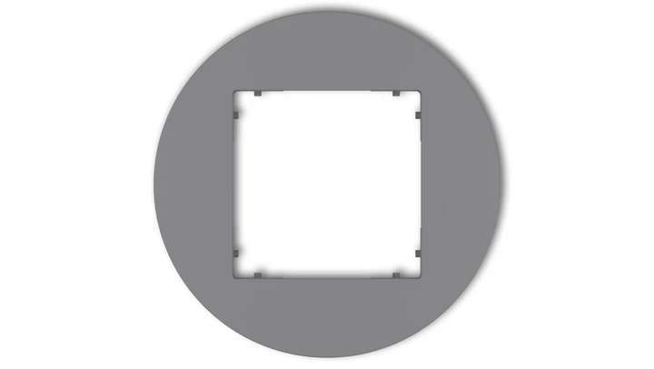 MINI Ramka uniwersalna pojedyncza okrągła z tworzywa szary mat 27MRTO-1