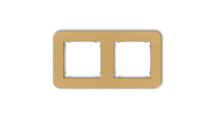 MINI Ramka uniwersalna podwójna zaokrąglona z tworzywa złoty 29MRTZ-2