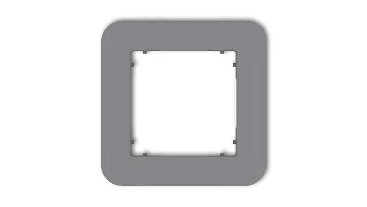 MINI Ramka uniwersalna pojedyncza zaokrąglona z tworzywa szary mat 27MRTZ-1