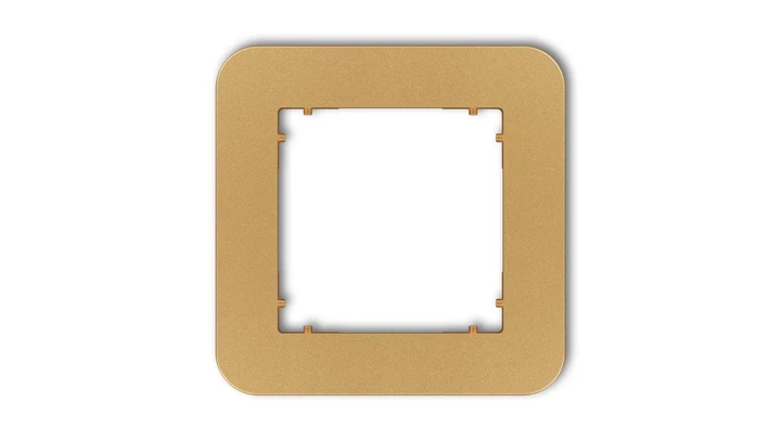 MINI Ramka uniwersalna pojedyncza zaokrąglona z tworzywa złoty 29MRTZ-1