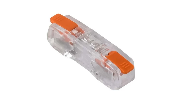 Szybkozłączka dwustronna, pojedyncza, 2x 0,2-2,5mm2, 2 styki, przezroczysta, E.4194/1 /100szt./