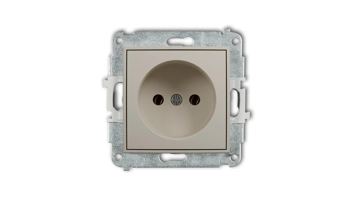 ICON Mechanizm gniazda pojedynczego bez uziemienia 2P (bez przesłon torów prądowych) taupe 60IGP-1