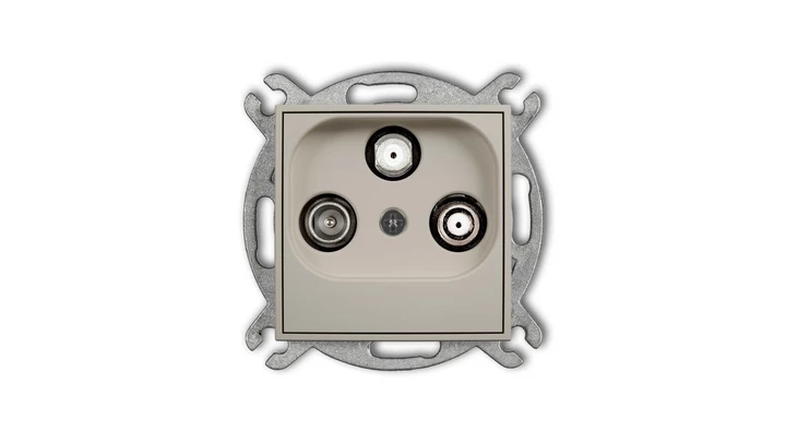 ICON Mechanizm gniazda abonenckiego 2 wyjścia SAT + TV taupe 60IGSN