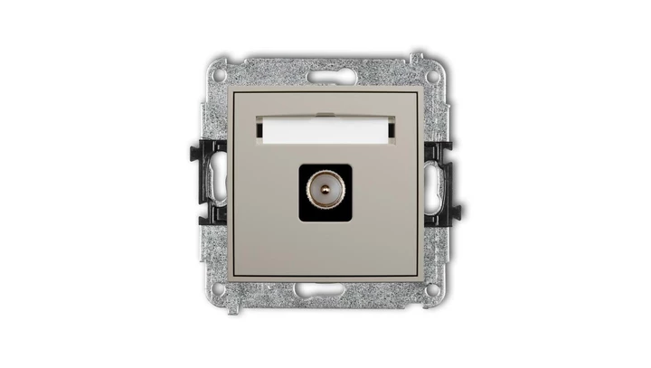 ICON Mechanizm gniazda antenowego pojedynczego TV taupe 60IGTV-1