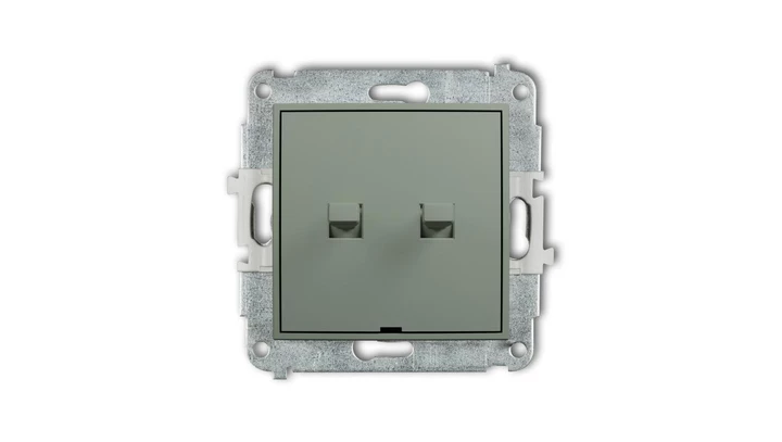 ICON Mechanizm łącznika podwójnego schodowego w stylu amerykańskim (dwa klawisze bez piktogramów) szałwiowy 61IWPUS-33.1