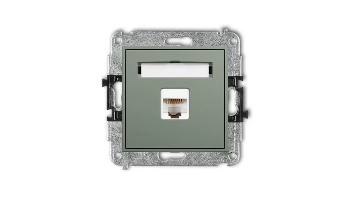 ICON Mechanizm gniazda komputerowego pojedynczego 1xRJ45, kat. 5e, 8-stykowy szałwiowy 61IGK-1