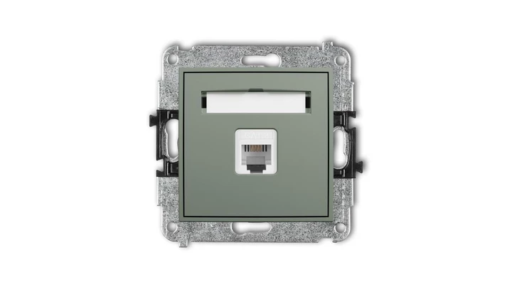 ICON Mechanizm gniazda telefonicznego pojedynczego 1xRJ11, 4-stykowy, beznarzędziowe szałwiowy 61IGT-1