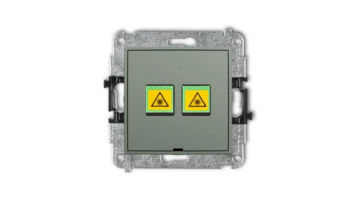 ICON Mechanizm gniazda światłowodowego/optycznego podwójnego, bez pola opisowego szałwiowy 61IGOPBO-2