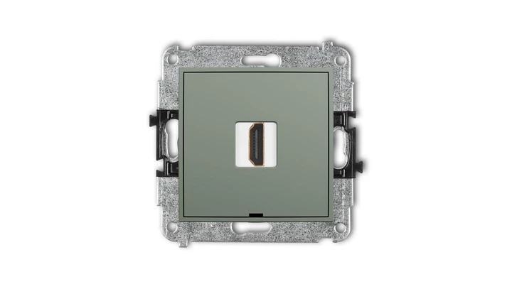 ICON Mechanizm gniazda pojedynczego HDMI 2.1, 8K, bez pola opisowego szałwiowy 61IHDMIBO-5