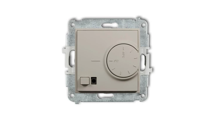 MINI Mechanizm elektronicznego regulatora temperatury z czujnikiem podpodłogowym taupe 60MRT-1