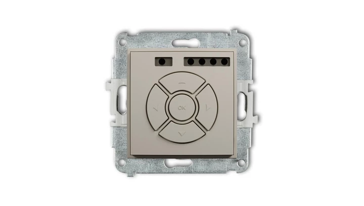 MINI Mechanizm elektronicznego sterownika roletowego (sterowanie lokalne i pilotem) taupe 60MSR-2
