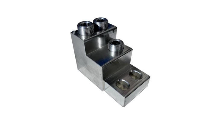 OTH300-3 Zacisk aparatowy uniwersalny, z dwoma otworami montażowymi 3xAl/Cu 70-300 mm² 1250A, 1000V, MAC3300A14