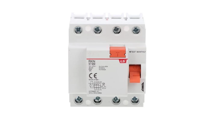 Wyłącznik różnicowo-prądowy LS Electric serii RKN 4P 40A, 30MA, RKN 4P 40A 30MA