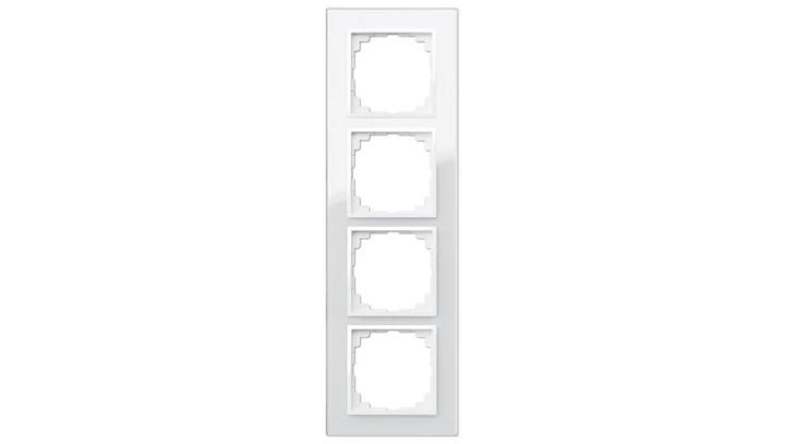 VESTRA ramka czterokrotna szkło IP20 biały 3874-62
