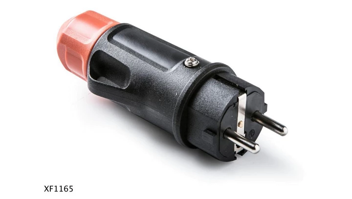 RED WT1 wtyczka z dławikiem IP54 2P+Z 16A/250V czarny XF1165