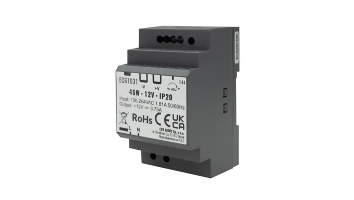 Zasilacz na szynę DIN PREMIUM 12V 45W