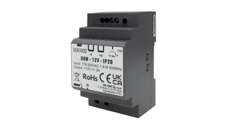 Zasilacz na szynę DIN PREMIUM 12V 60W