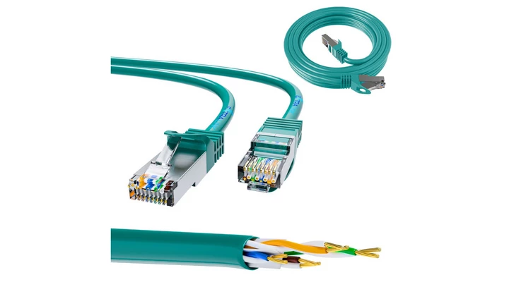 Patchcord LAN Miedź Kabel sieciowy skrętka 1Gbit/s Extralink Kat.6 FTP 2m