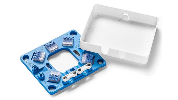 Puszka do podłączeń AGD np. kuchenek 128x110x22mm 5 szybkozłączek 4mm² biała HAD02 35444206