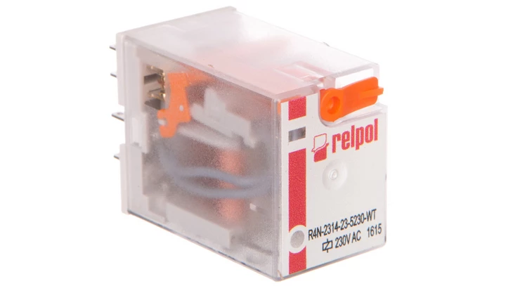 Przekaźnik przemysłowy 4P 6A 230V AC R4N-2314-23-5230-WT 860676