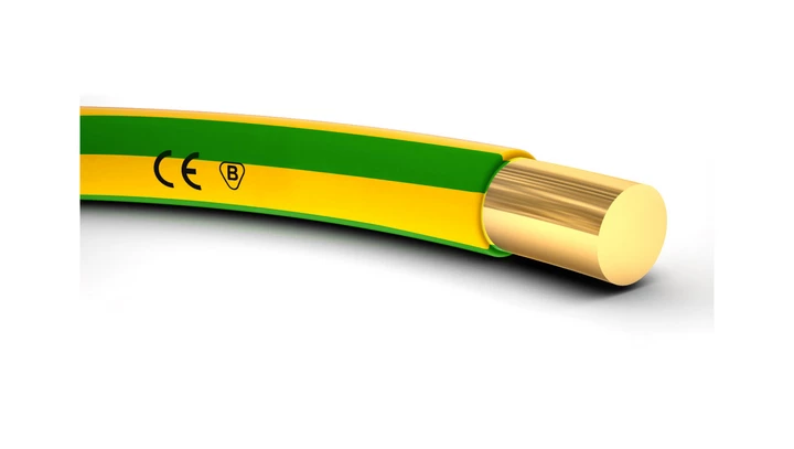 Przewód instalacyjny H07V-U (DY) 2,5 żółto-zielony /100m/