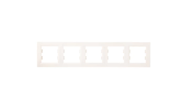 Ramka 5-krotna, pozioma, krem Asfora EPH5800523