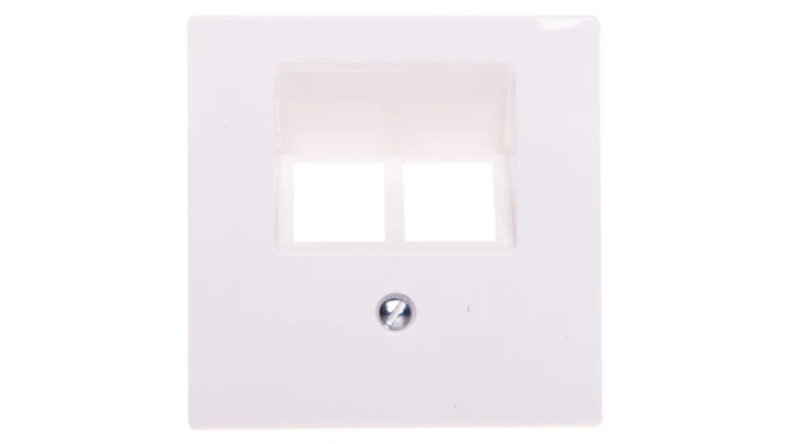 Płytka centralna mechanizmu gniazda RJ45, podwójna, biały polarny Merten, System M MTN296119