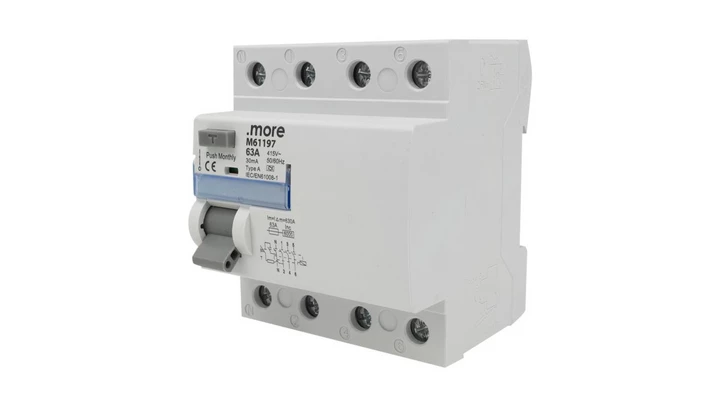 WYŁĄCZNIK RÓŻNICOWOPRĄDOWY A 6kA 4P 63A 30mA