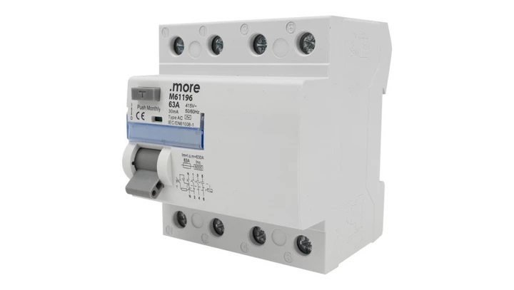 WYŁĄCZNIK RÓŻNICOWOPRĄDOWY AC 6kA 4P 63A 30mA