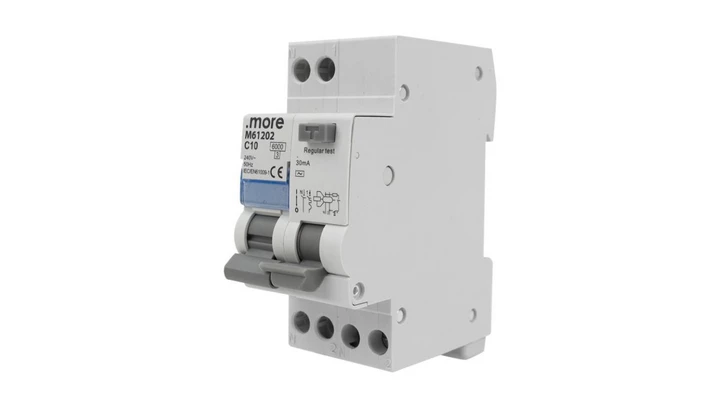 Wyłącznik różnicowo-prądowy z członem nadprądowym 1P+N C10A 30mA typAC