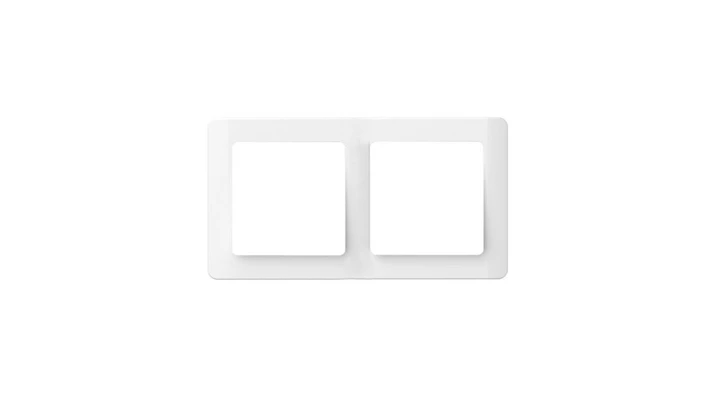 Ramka podwójna, Silva, biała / 46418