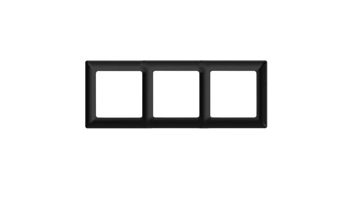 Ramka potrójna, Varia, czarna / 46422