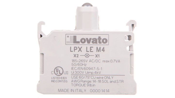 Oprawka z LED czerwona 185-265V AC/DC LPXLEM4