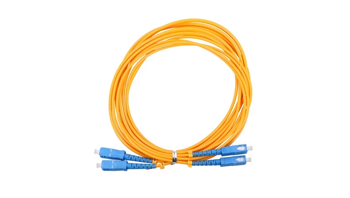 Patchcord PVC, Jednomodowy, Duplex, G652D, 3mm, 1m Extralink SC/UPC-SC/UPC