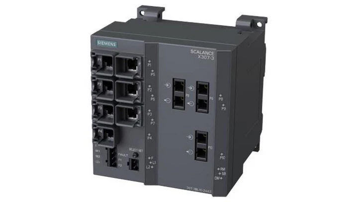 Switch przemysłowy SCALANCE X307-3, 3x 1000 Mbit/s MM SC, 7x 10/100 Mbit/s RJ45, 6GK5307-3BL10-2AA3