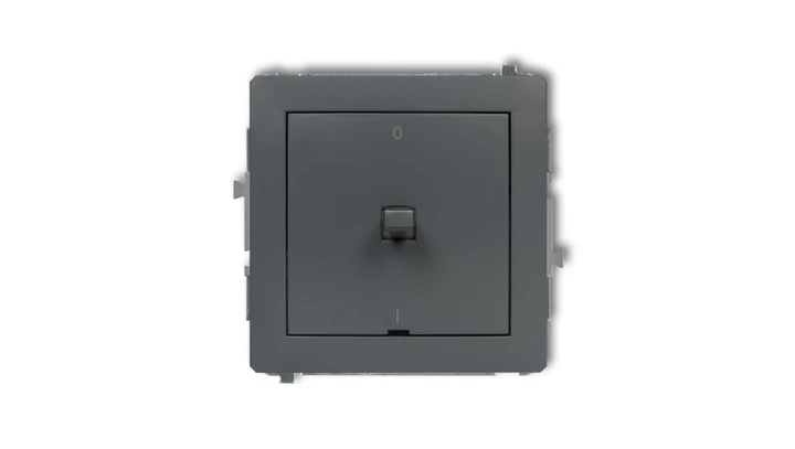 DECO Łącznik dwubiegunowego w stylu amerykańskim grafitowy mat 28DWPUS-9