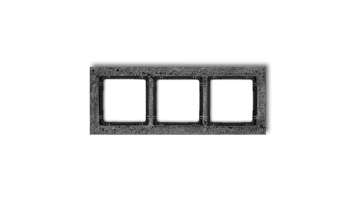 DECO Ramka uniwersalna potrójna - beton (ramka: antracytowa spód: czarny) antracyt 11-12-DRB-3