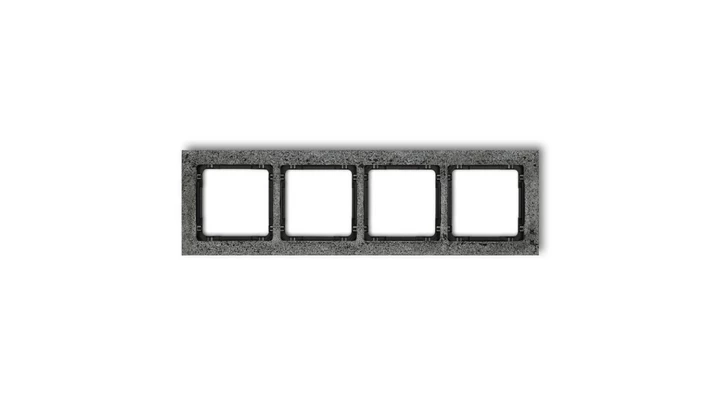 DECO Ramka uniwersalna poczwórna - beton (ramka: antracytowa spód: czarny) antracyt 11-12-DRB-4