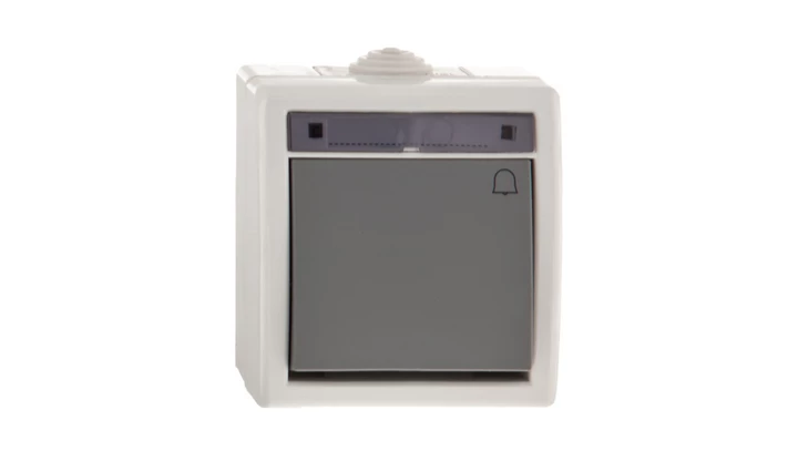 AQUANT Łącznik przycisk /dzwonek/ IP55 szary ŁNT-1D 1205-10