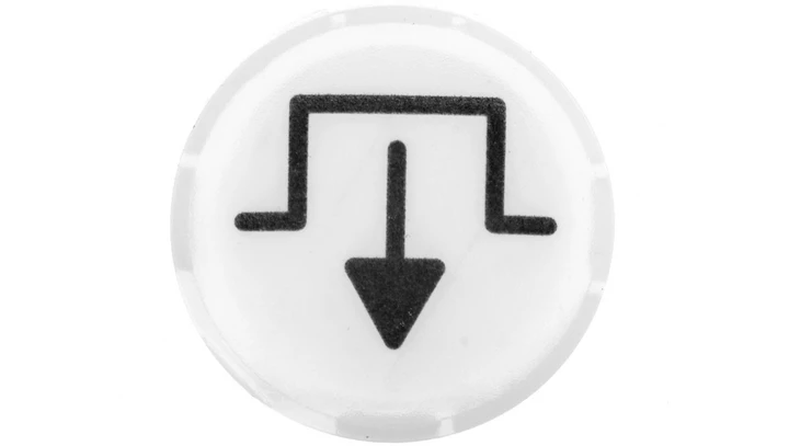 Soczewka przycisku 22mm płaska biała z symbolem ODBLOKOWANIE M22-XDL-W-X12 218310