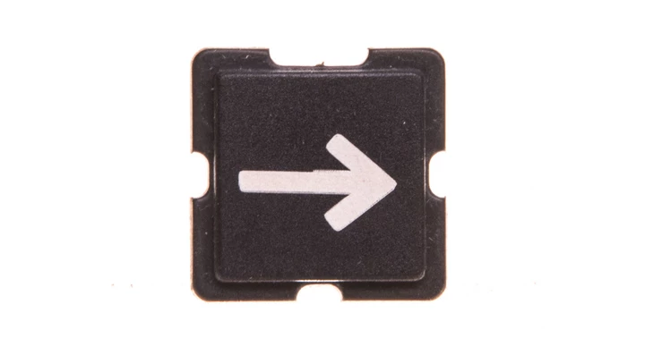 Wkładka przycisku 16mm płaska czarna z symbolem KIERUNKI RUCHU kwadrat 32TQ18 088125
