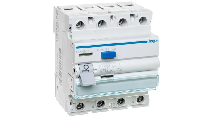 Wyłącznik różnicowoprądowy 4P 63A 0,3A typ A CFA463J