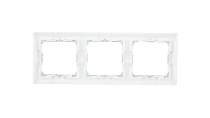 VALENA Ramka potrójna pozioma srebro 770493