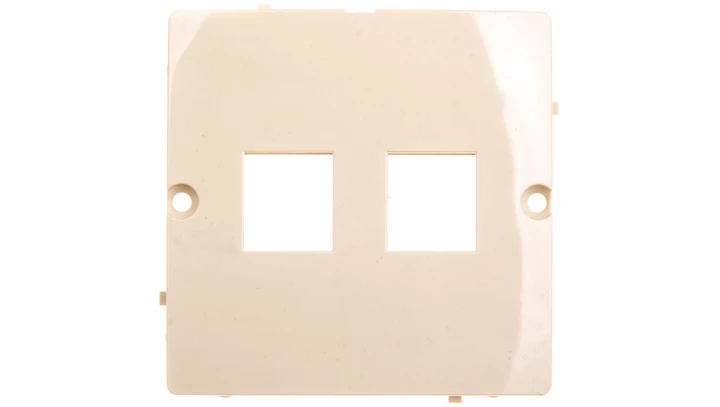 Simon Basic Pokrywa gniazda teleinformatycznego podwójnego 2xRJ Keystone płaska beżowa BMGK1P/12