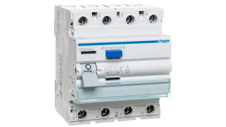 Wyłącznik różnicowoprądowy 4P 40A 0,3A typ A -S CPA440J