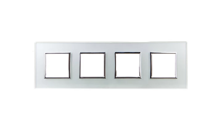 DANTE Ramka poczwórna szkło PERL GLASS 4504184