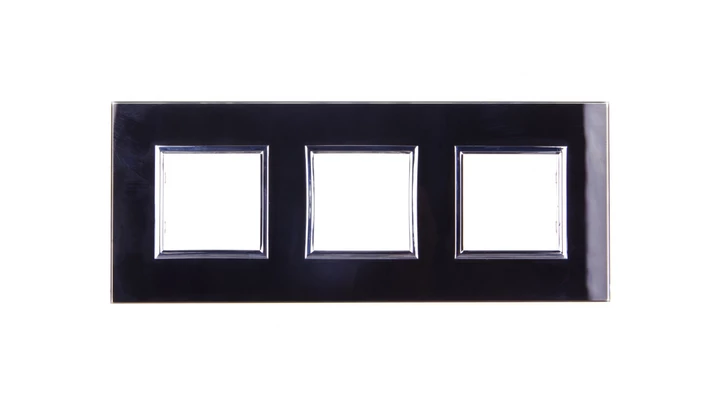 DANTE Ramka potrójna szkło BLACK GLASS 4509183