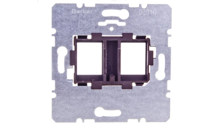 Berker/B.Kwadrat Płytka nośna podwójna z brązowym elementem mocującym 454107