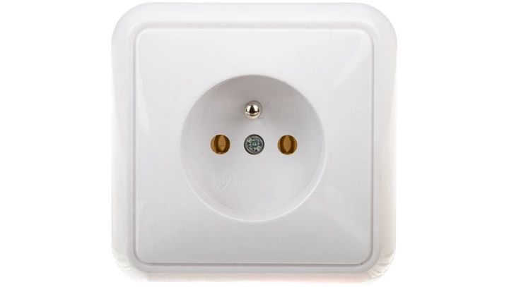 COSMO Gniazdo pojedyncze z/u białe 300432