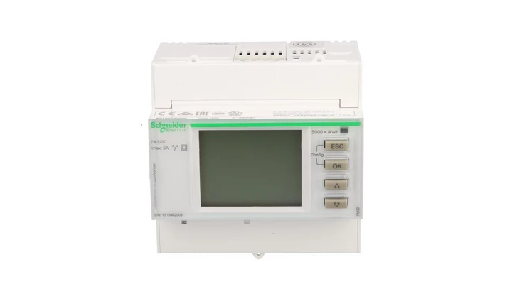 Miernik cyfrowy wielofunkcyjny (U, I, P, Q, f, PF) 5/1A przekładnik 100-480V AC Modbus RS485 modułowy PM3250 METSEPM3250